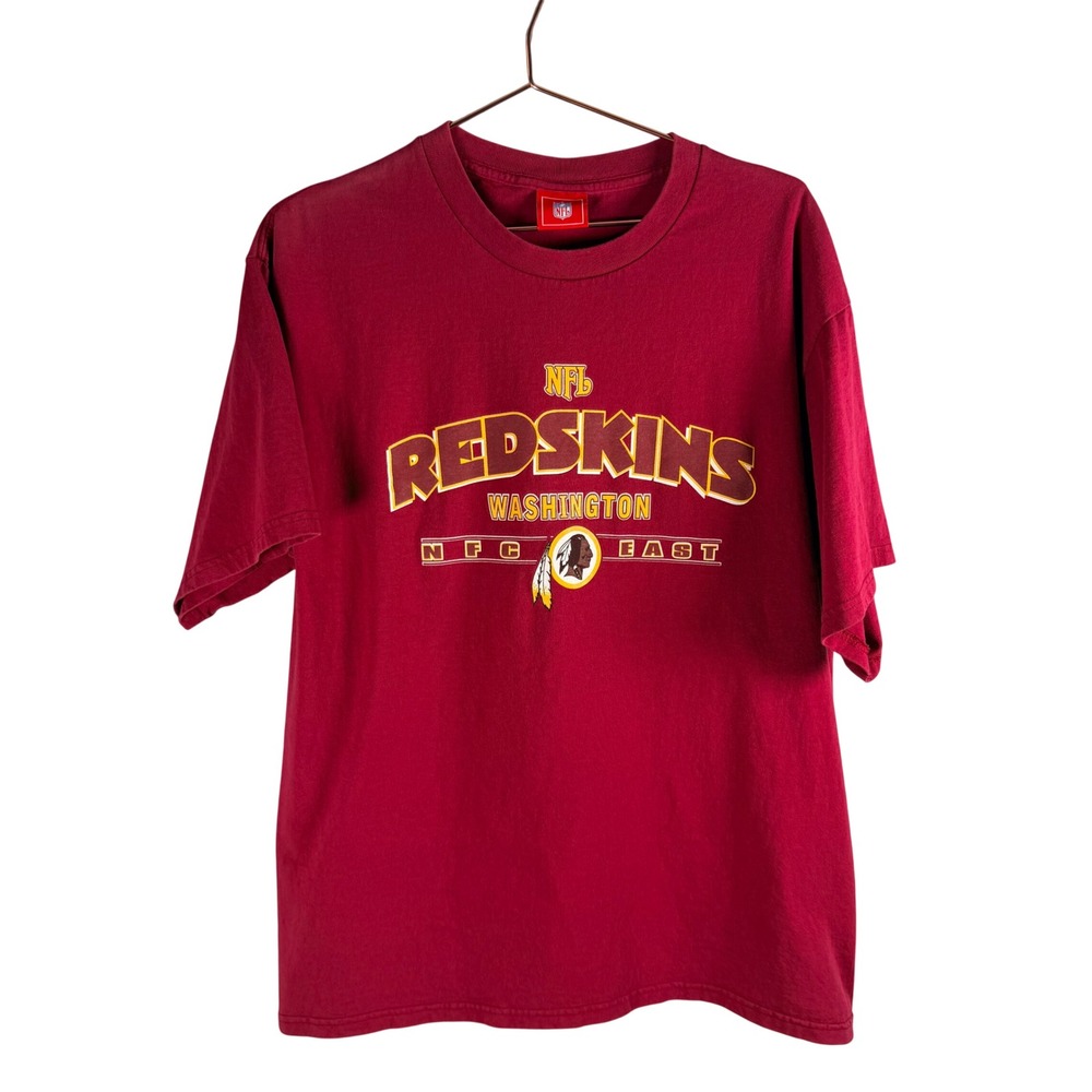 NFL Washington Redskins NFC East Burgundy Graphic T-Shirt Mens Vintage Large